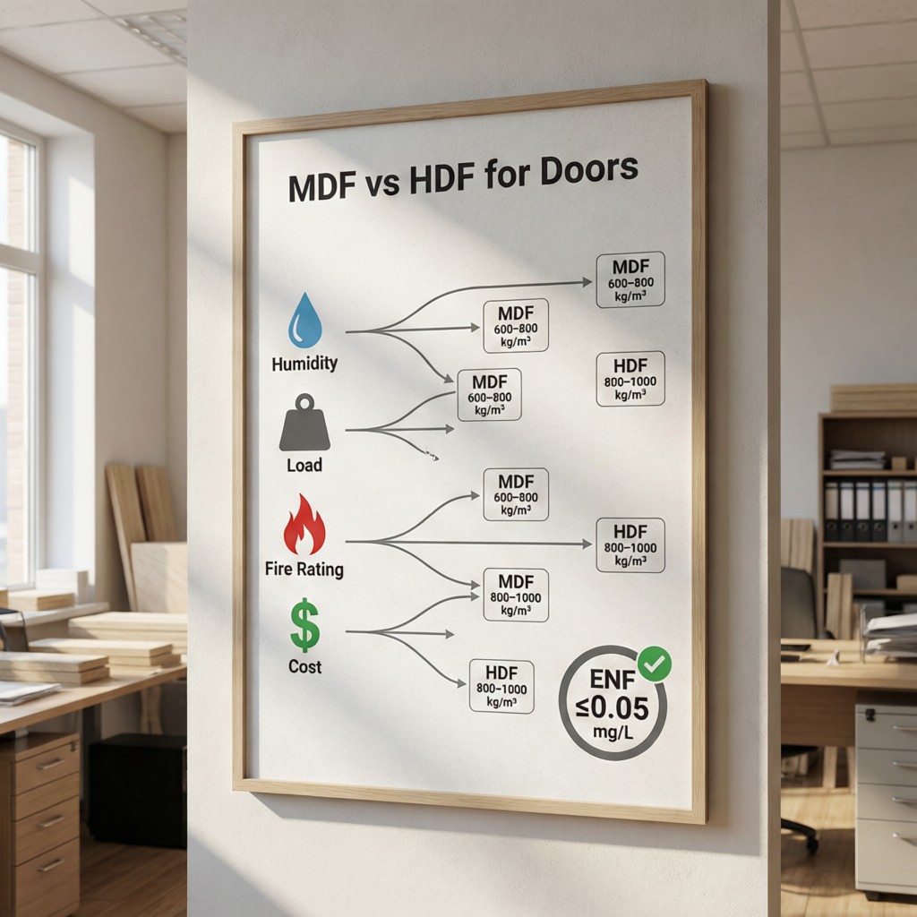 decision flowchart for selecting mdf or Decision flowchart for selecting MDF or HDF based on door application criteria