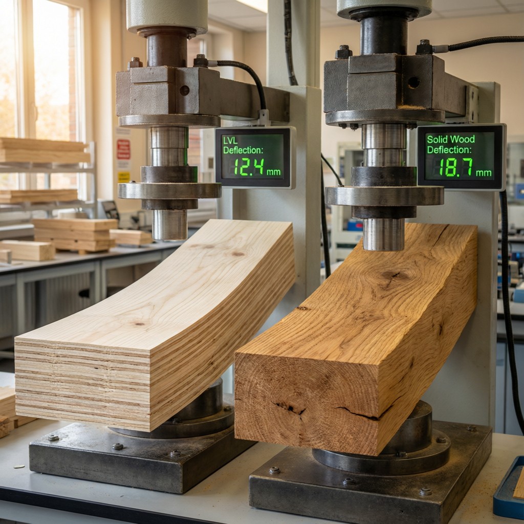 laboratory stress test comparing lvl and Laboratory stress test comparing LVL and solid wood structural performance