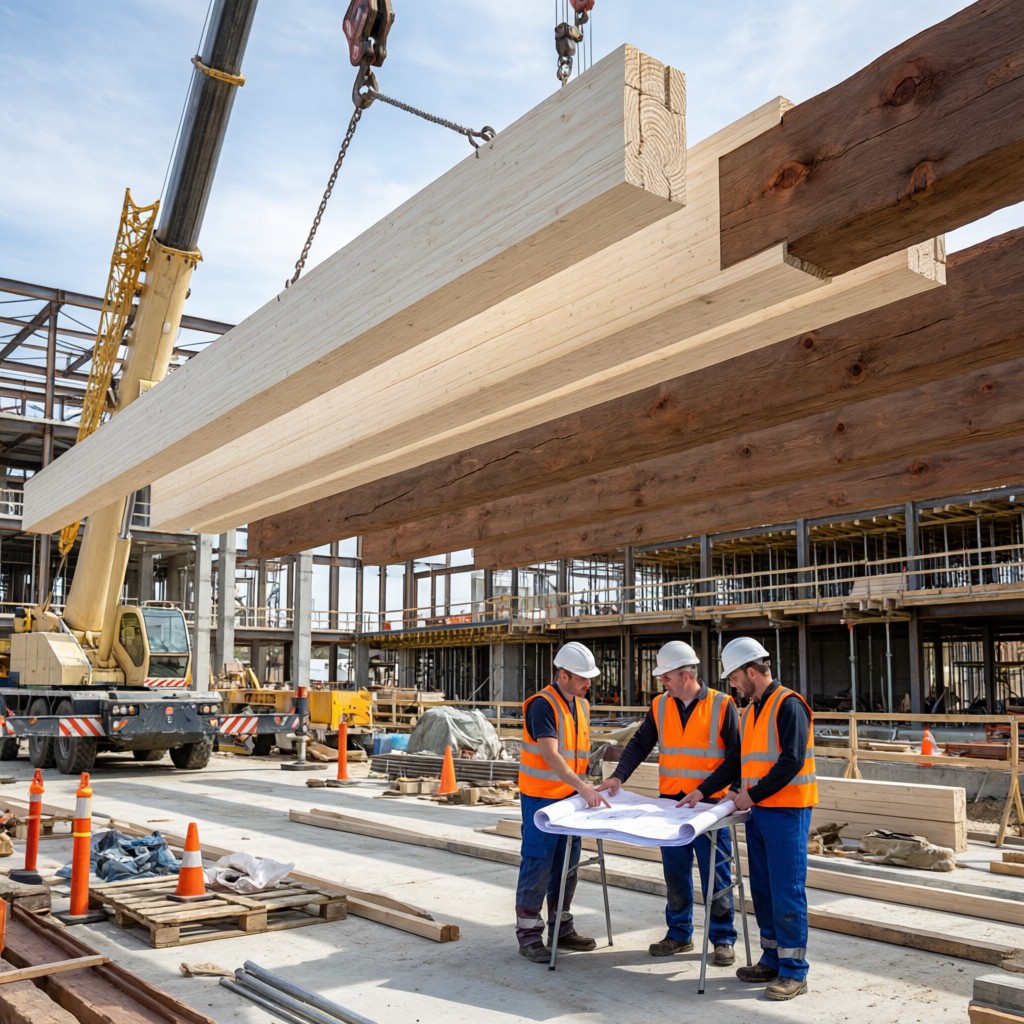 lvl and solid wood beams compared during LVL and solid wood beams compared during commercial construction installation