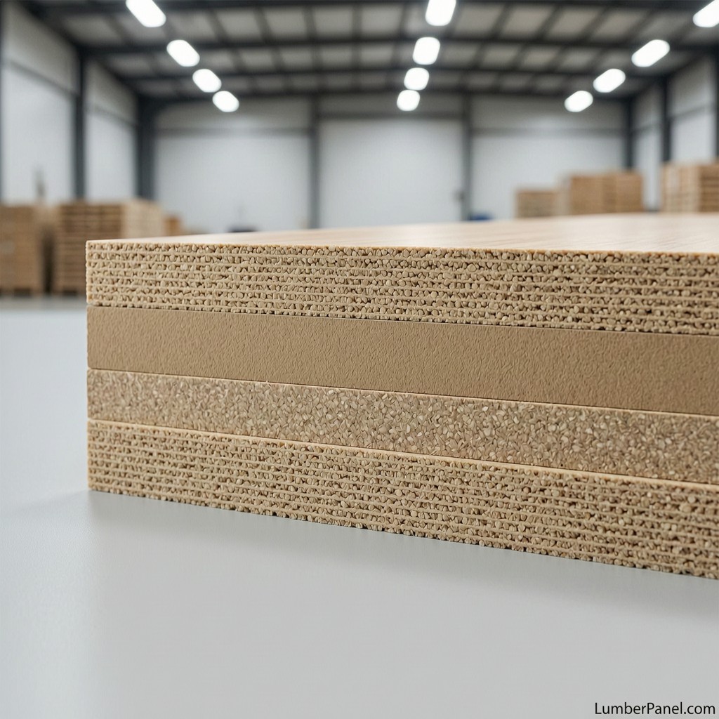 mdf density explained standard vs hdf for door manufacturing Cross-section comparison of Standard MDF (left) and HDF (right) showing fiber density difference for door manufacturing applications.