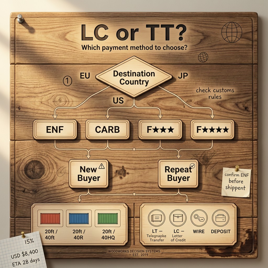 payment term decision flowchart for wood Payment term decision flowchart for wood product imports by region and compliance level