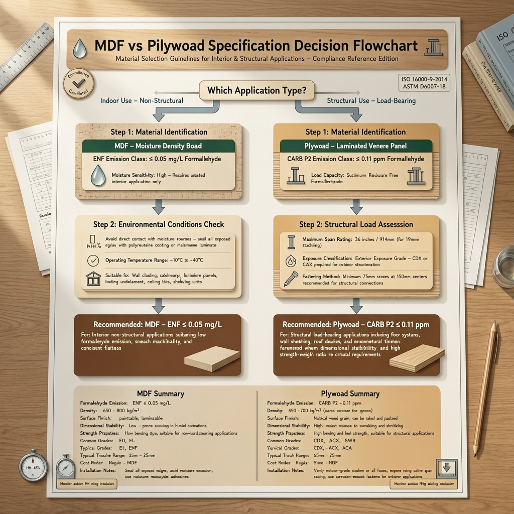 visual decision guide mdf vs plywood ba Visual decision guide: MDF vs Plywood based on formaldehyde level and structural need