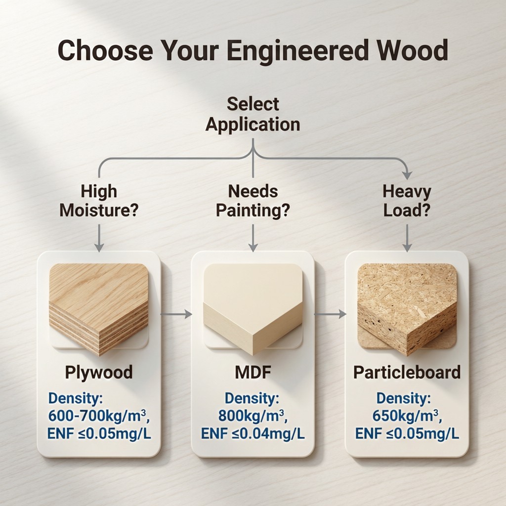 visual decision tree for selecting mdf Visual decision tree for selecting MDF, plywood, or particleboard by use case and specification