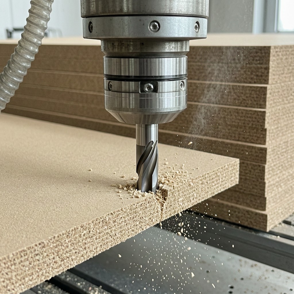 cnc machining of high density fiberboard CNC machining of High-Density Fiberboard showing precise edge quality and smooth surface