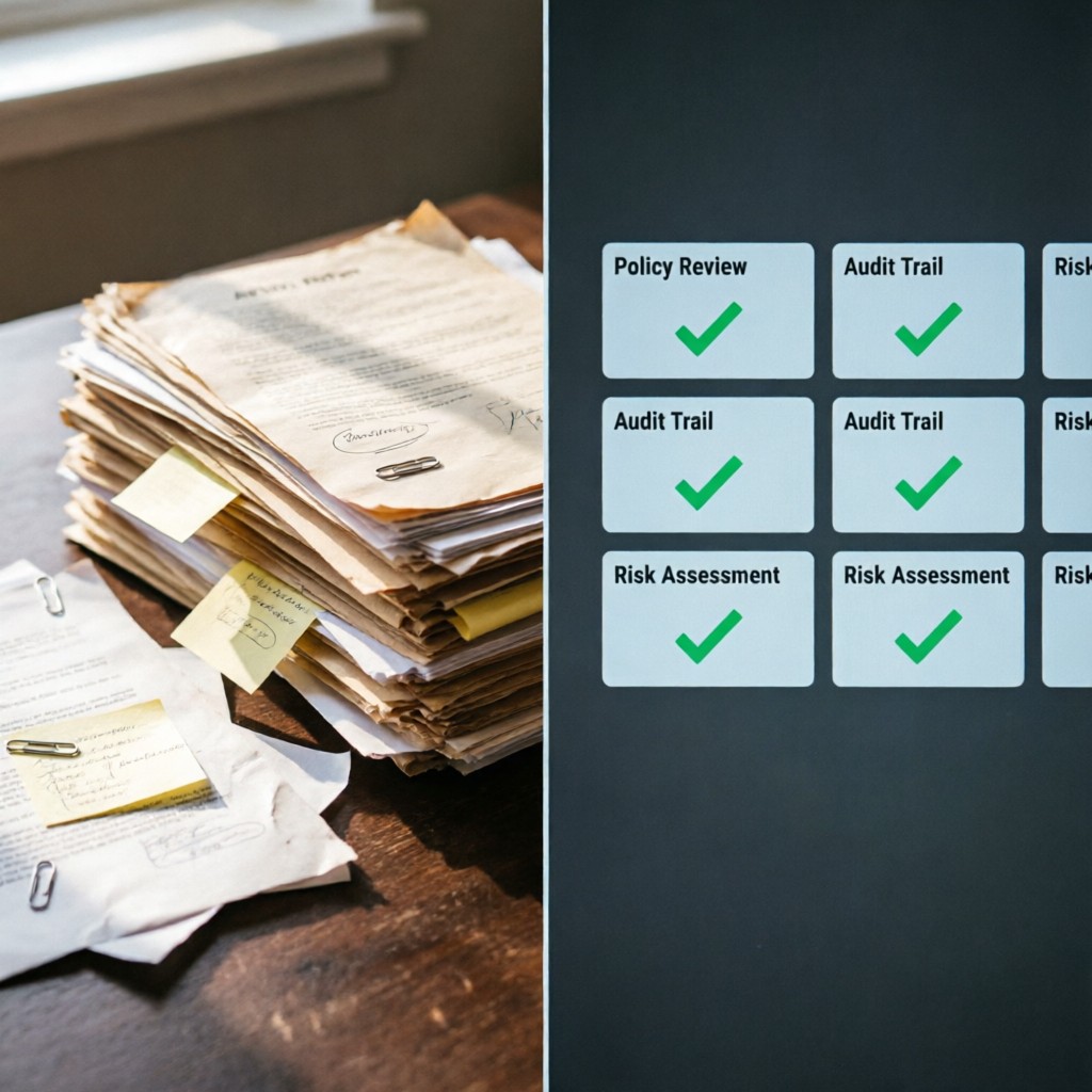 comparison of manual paper based complia Comparison of manual paper-based compliance versus automated digital tracking systems