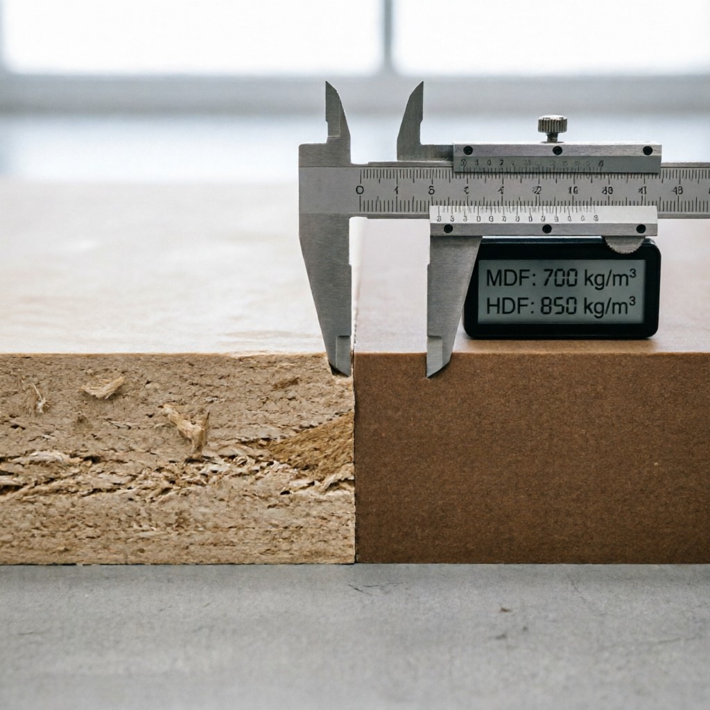 comparison of mdf and hdf board density Comparison of MDF and HDF board density and thickness measurements
