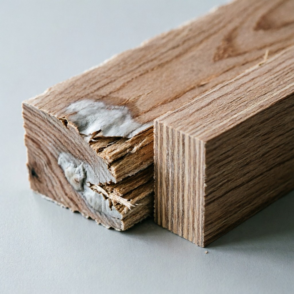 comparison of standard vs structural ply Comparison of standard vs structural plywood edge integrity after moisture exposure