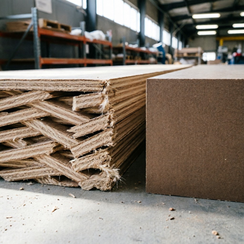 Comparison of structural plywood and precision MDF cross-sections