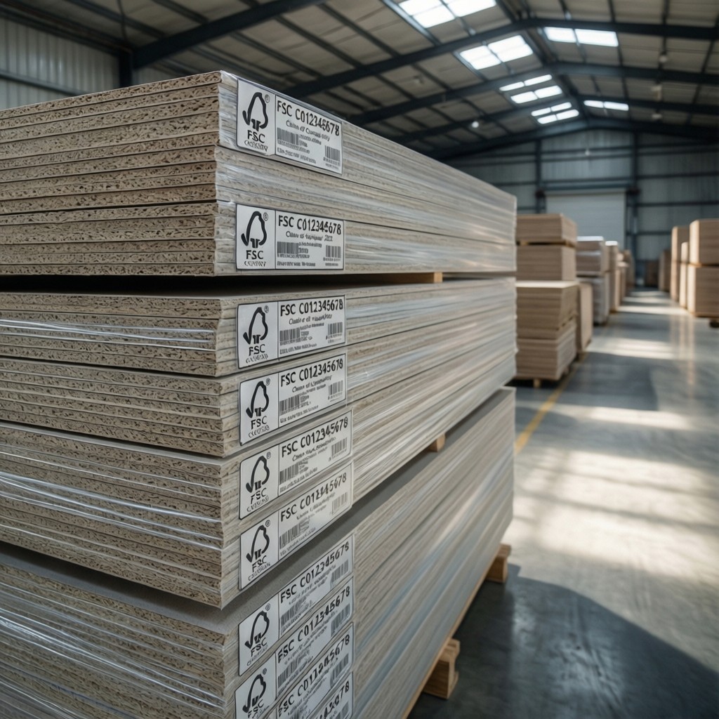 fsc certified mdf panels with chain of c 1 FSC-certified MDF panels with Chain of Custody documentation in warehouse