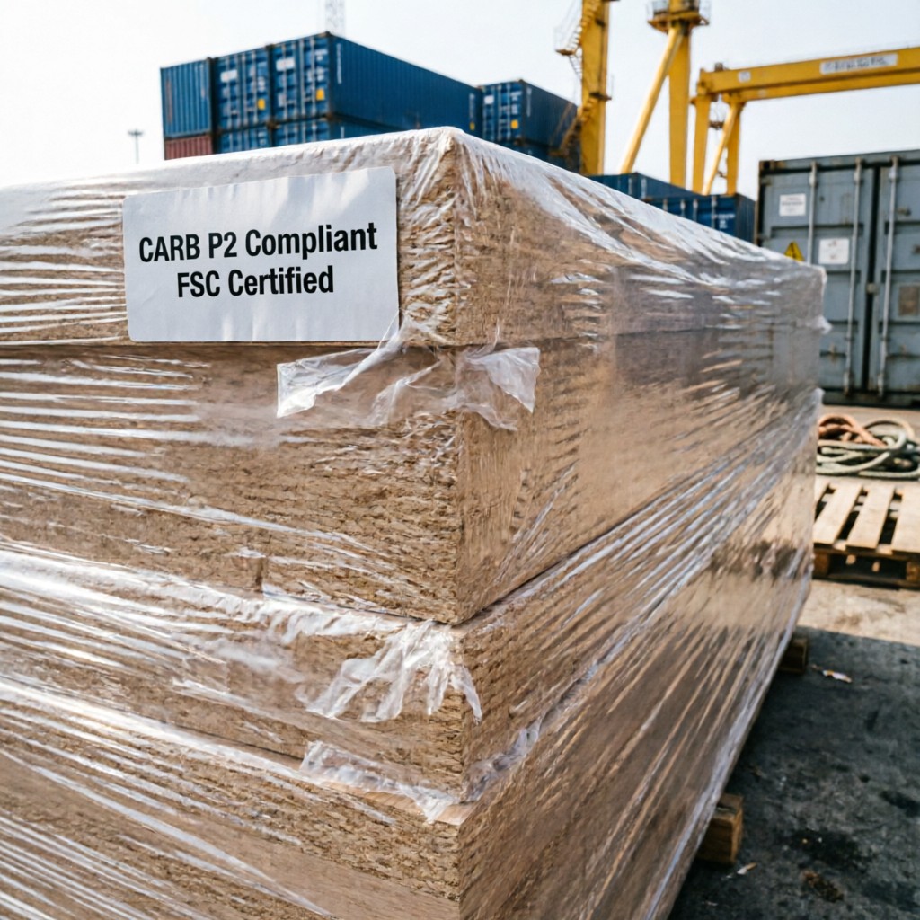 fsc certified particleboard panels ready FSC certified particleboard panels ready for export with compliance labels