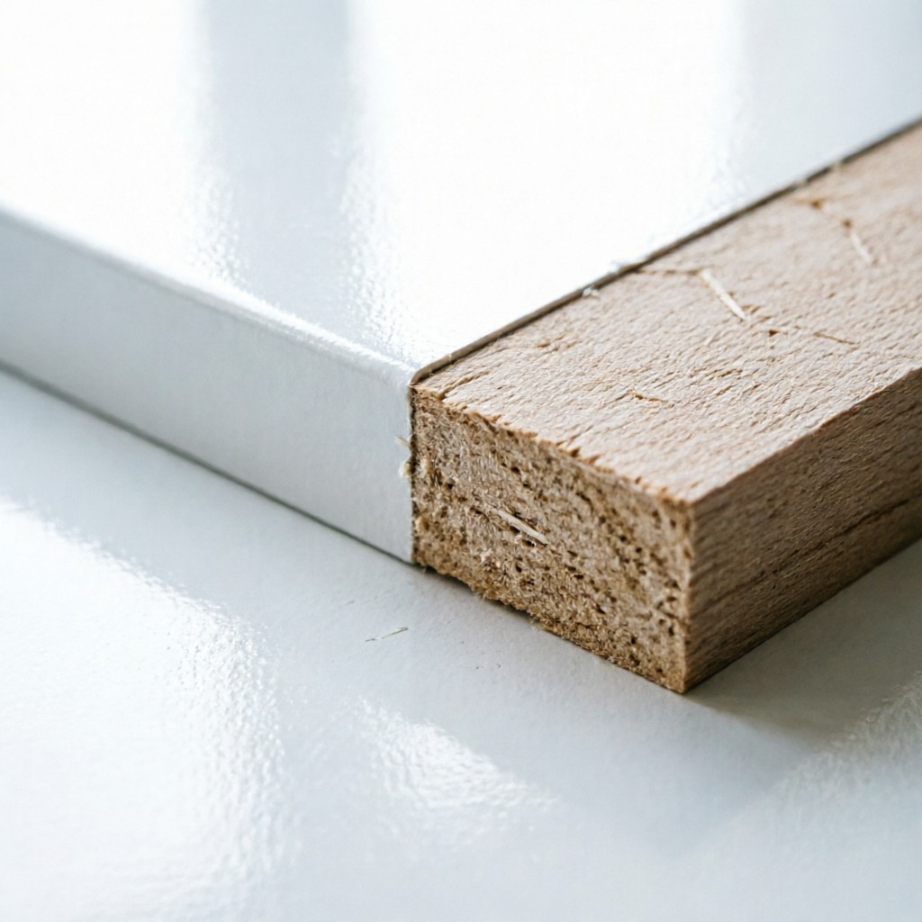 high gloss painted mdf panel demonstrati High-gloss painted MDF panel demonstrating flawless surface finish requirements