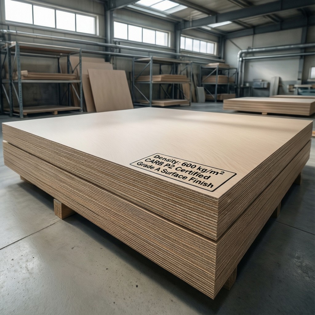 Stack of Yicaiyigou precision MDF panels ready for modular partition assembly