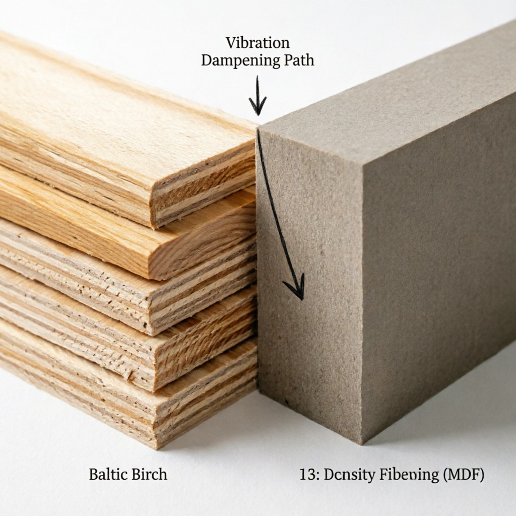 technical comparison of ply layers in ba Technical comparison of ply layers in Baltic Birch versus uniform MDF structure