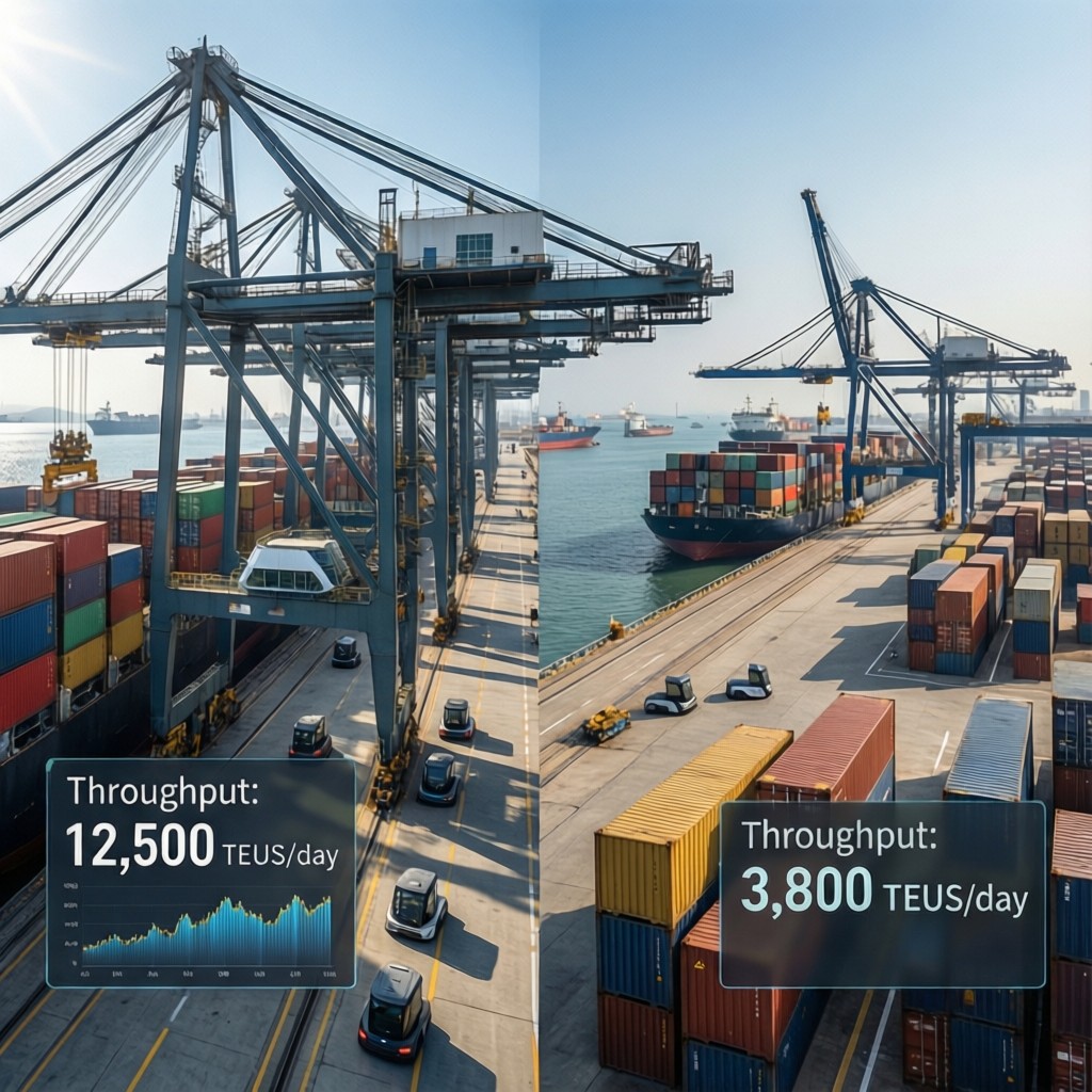 visual comparison of qingdao vs lianyung Visual comparison of Qingdao vs Lianyungang port logistics infrastructure and capacity