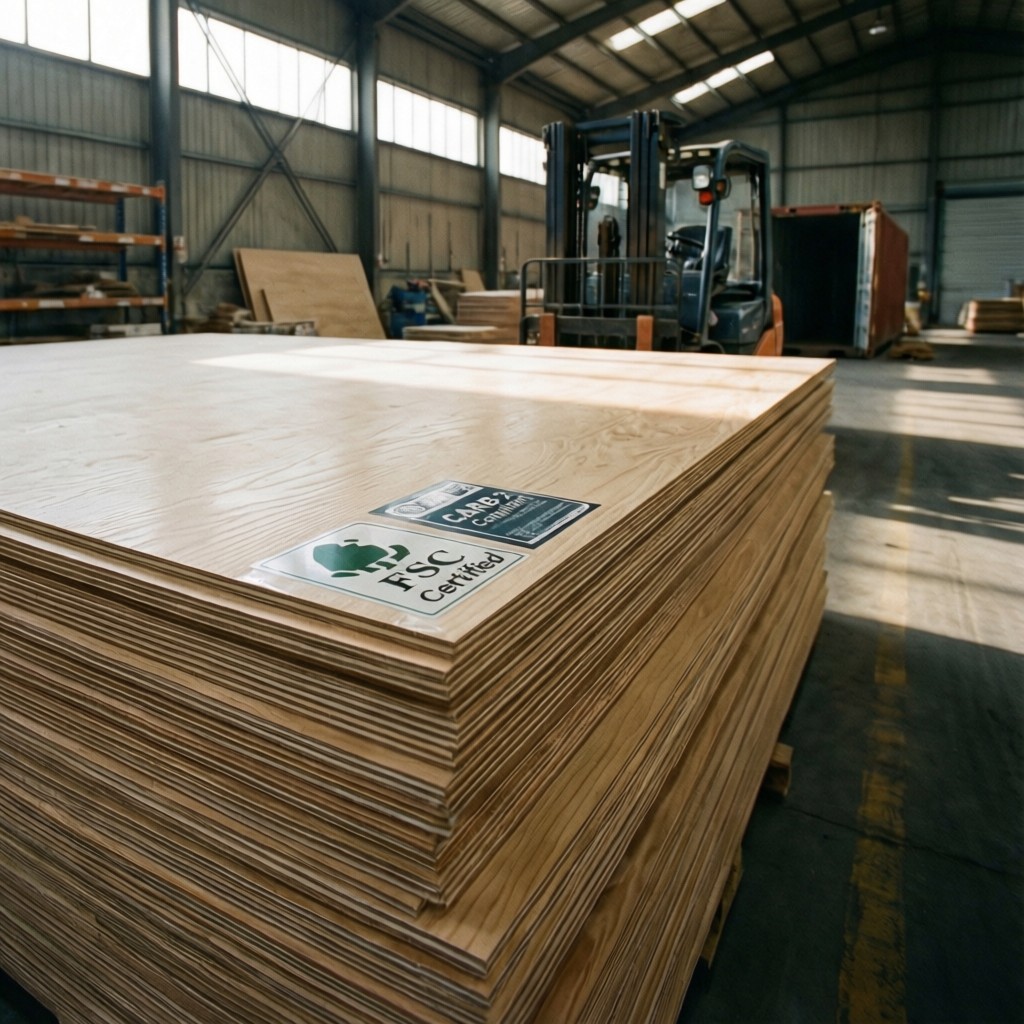 yicaiyigou certified plywood sheets with Yicaiyigou certified plywood sheets with FSC and CARB P2 labels ready for export